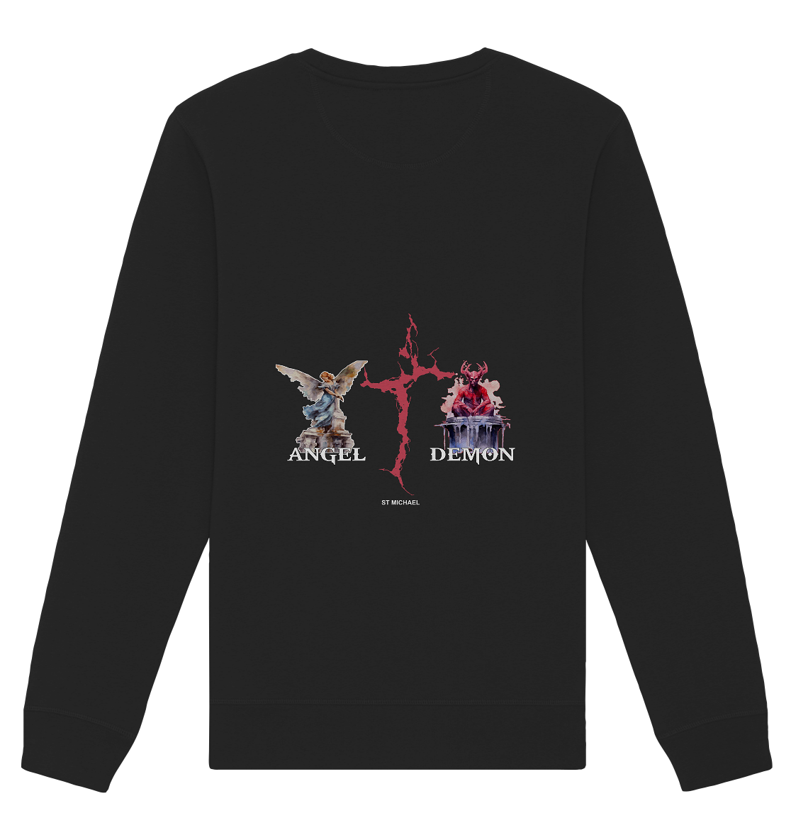 Aq Vogue DTF Angel Demon - Organic Basic Unisex Sweatshirt