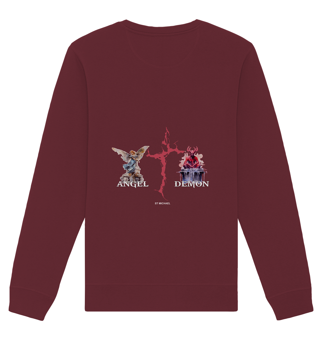 Aq Vogue DTF Angel Demon - Organic Basic Unisex Sweatshirt