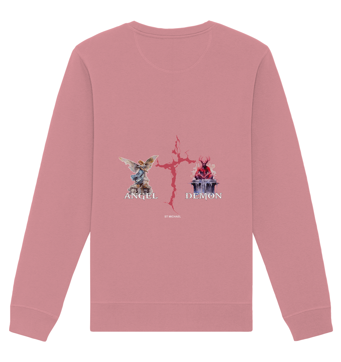 Aq Vogue DTF Angel Demon - Organic Basic Unisex Sweatshirt