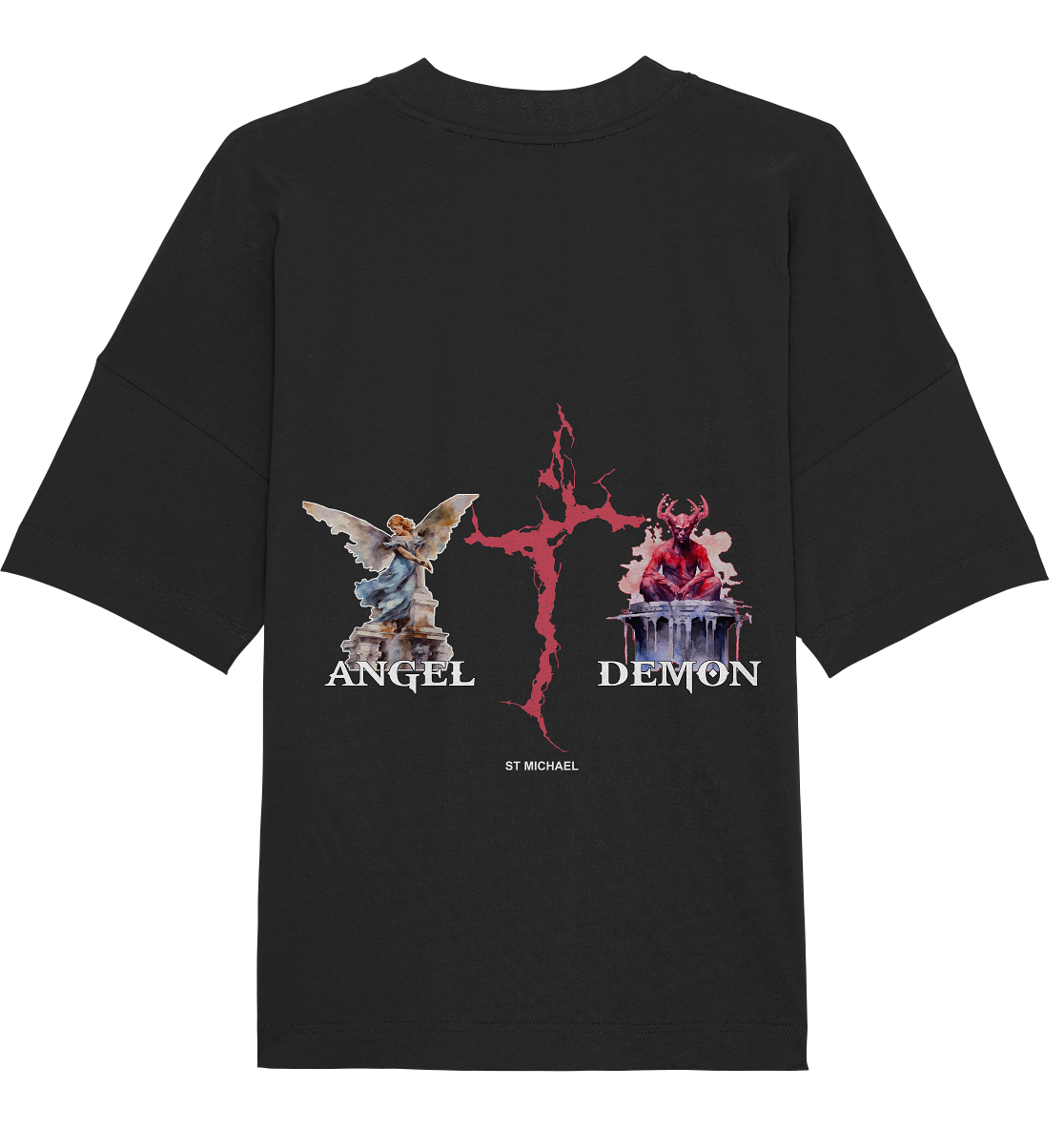 Aq Vogue DTF Angel Demon - Organic Oversize Shirt