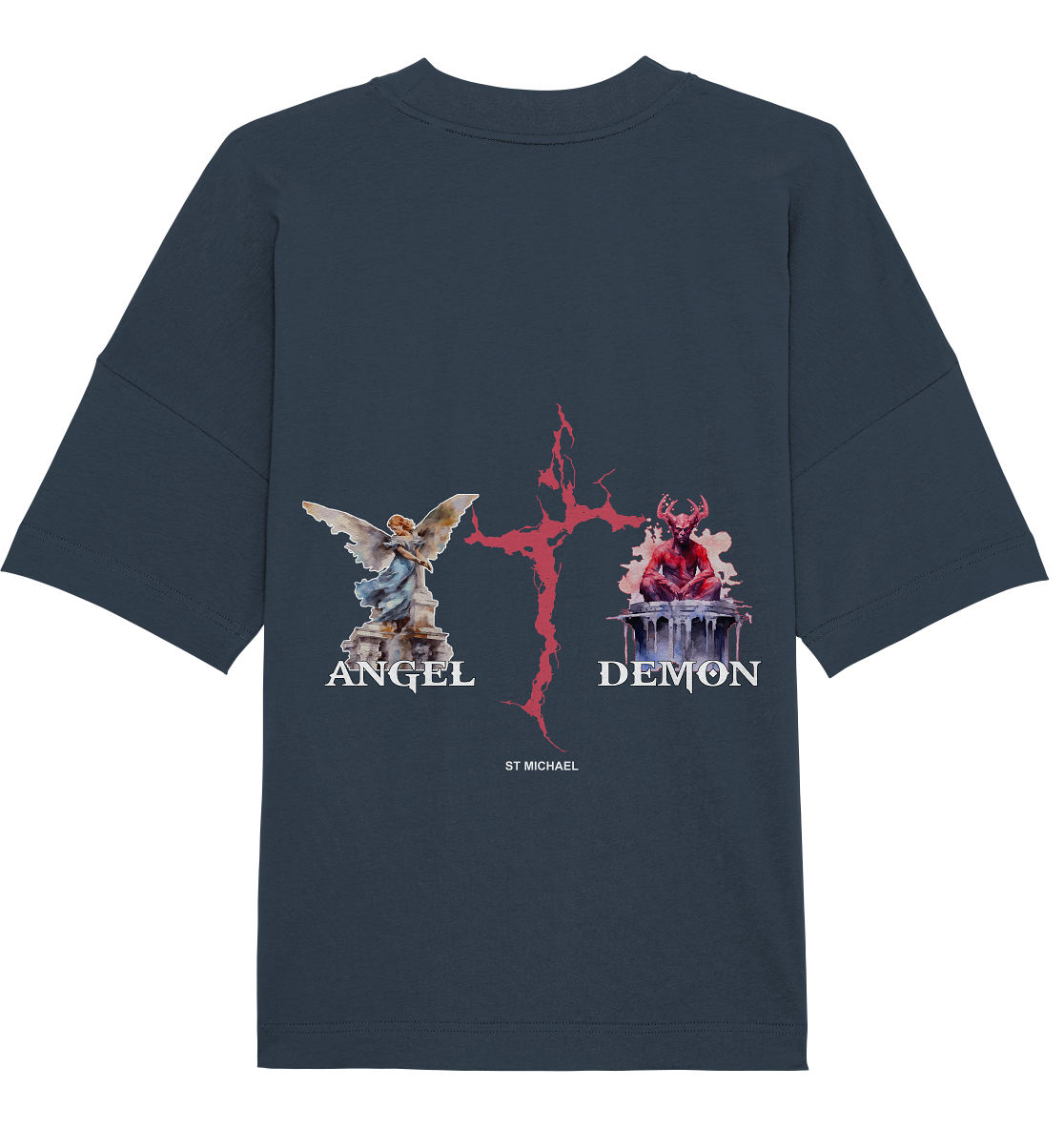Aq Vogue DTF Angel Demon - Organic Oversize Shirt