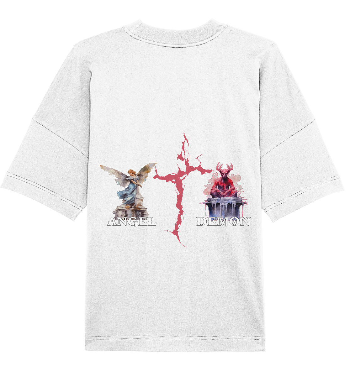 Aq Vogue DTF Angel Demon - Organic Oversize Shirt