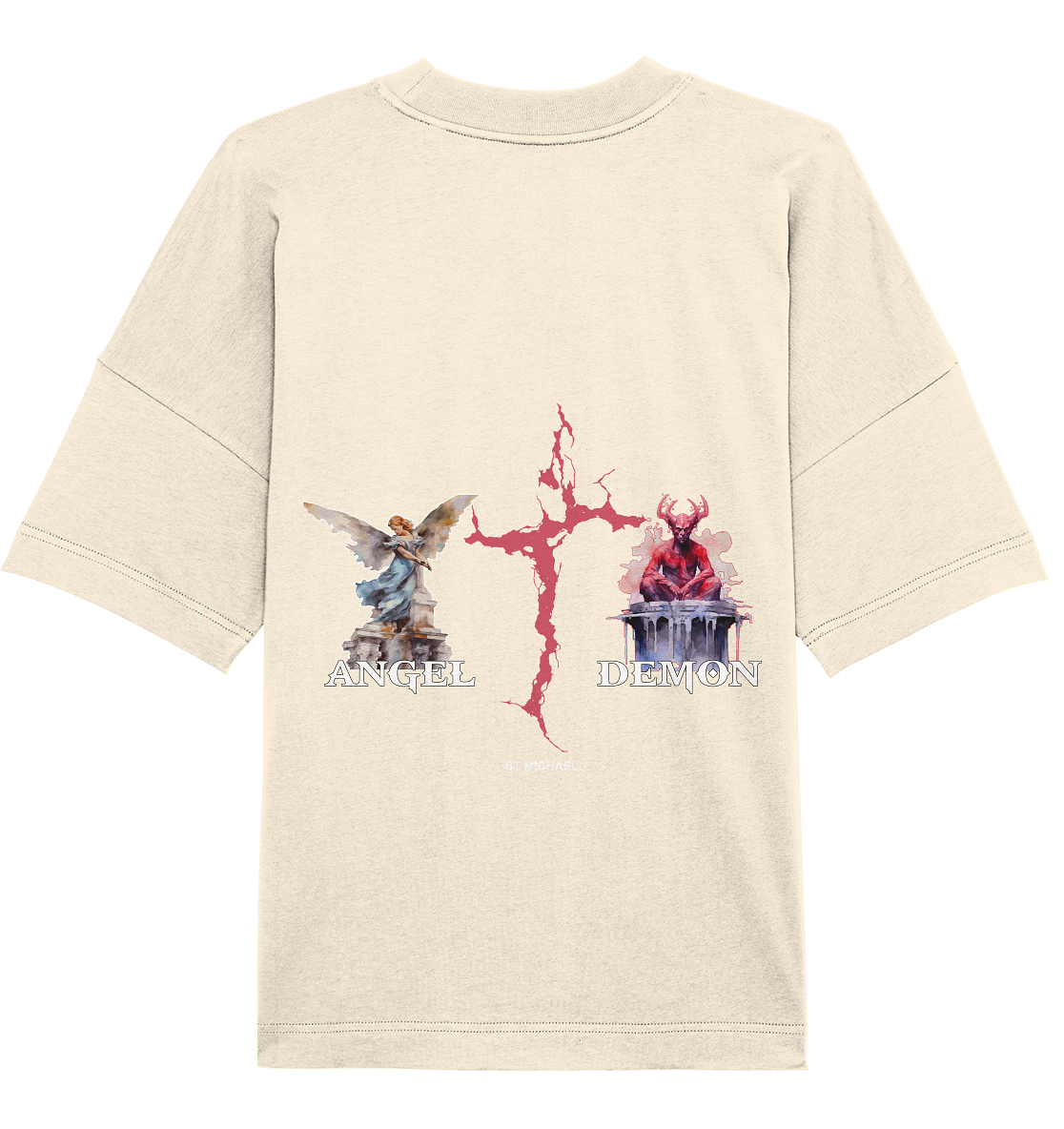 Aq Vogue DTF Angel Demon - Organic Oversize Shirt