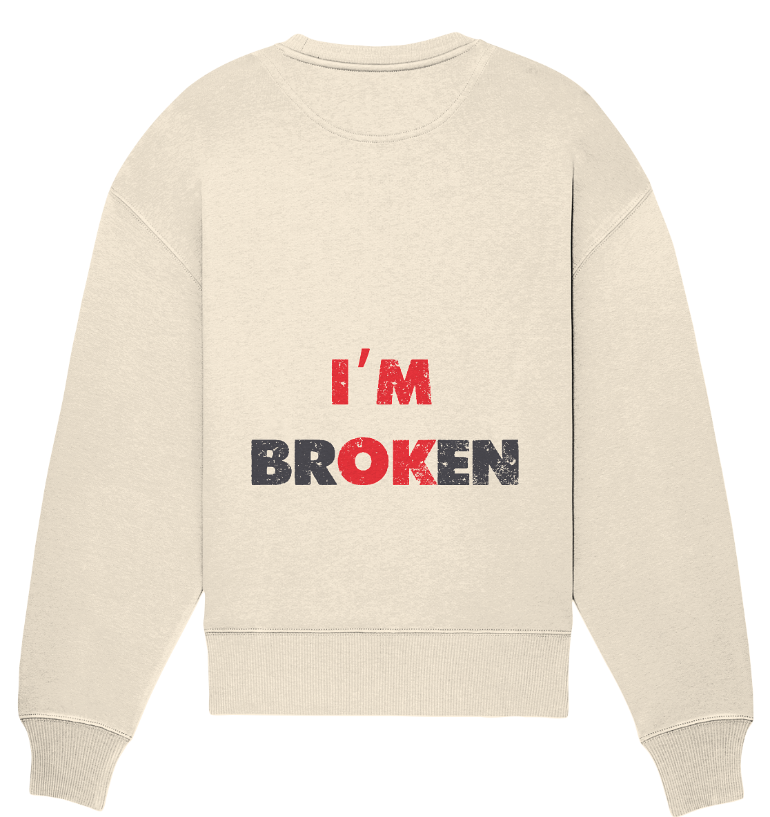 Aq Vogue DTF Im Ok - Organic Oversize Sweatshirt
