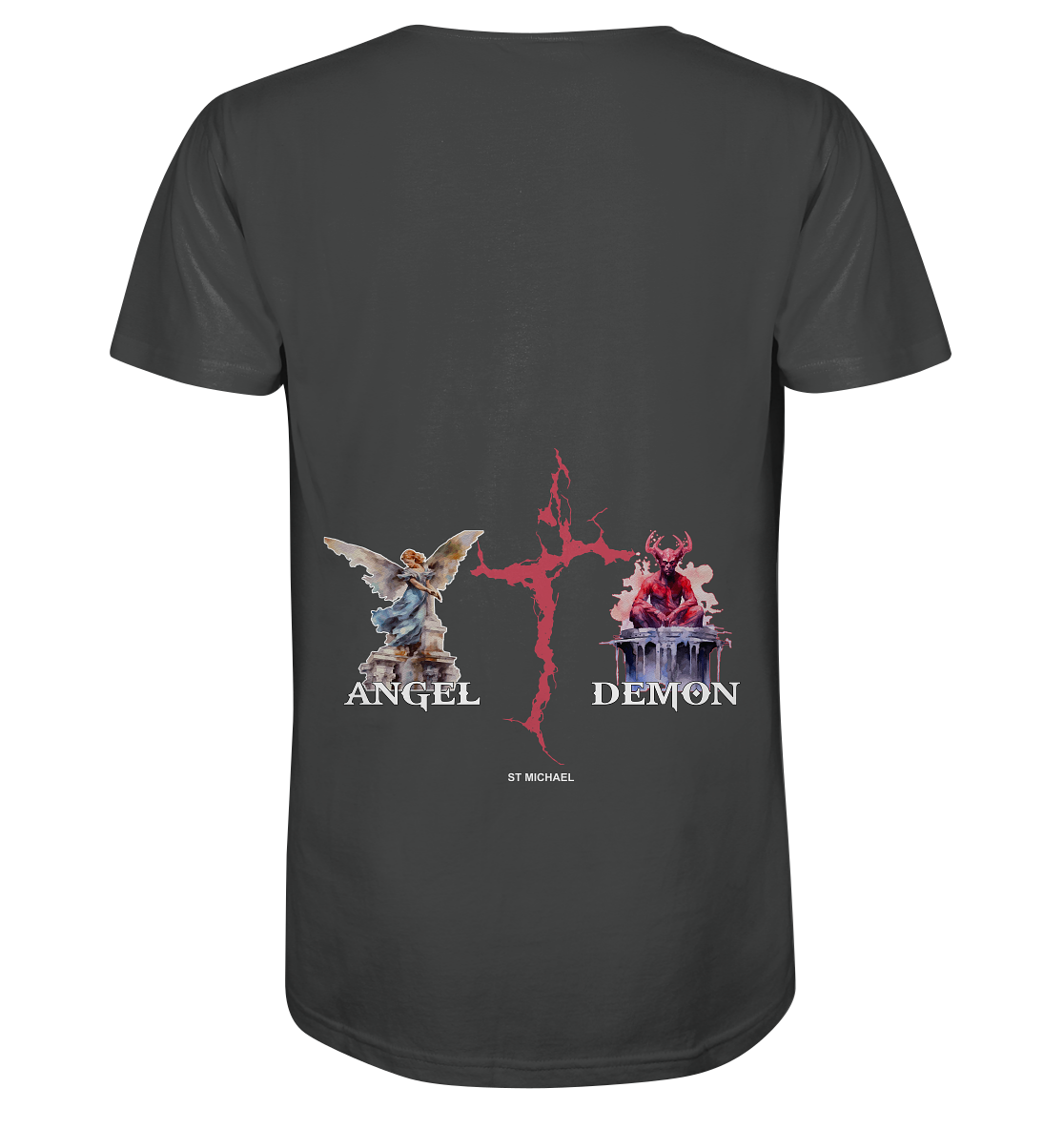 Aq Vogue DTF Angel Demon - Organic Shirt