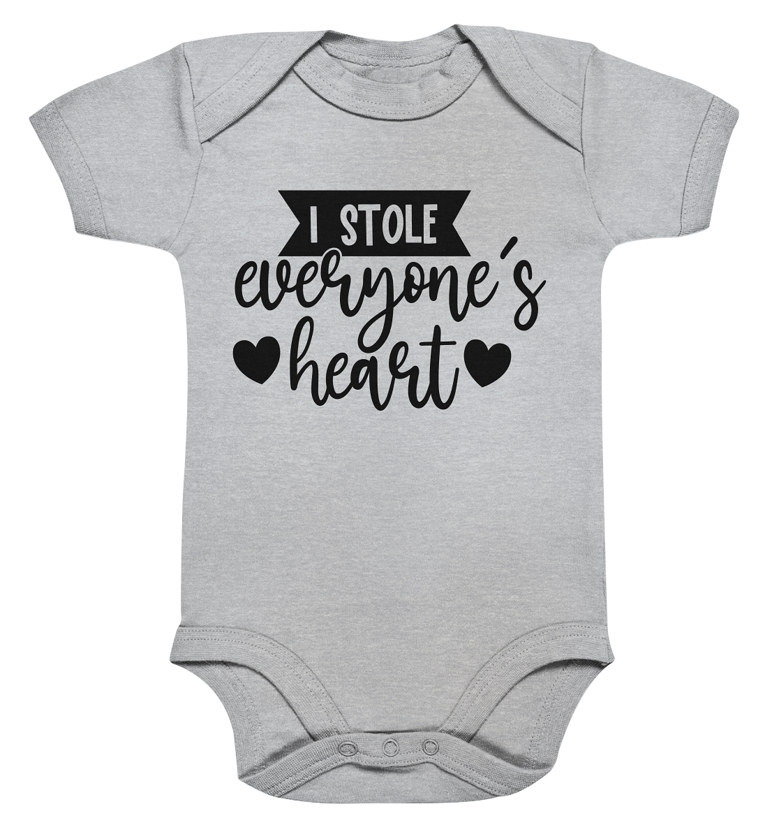 i stole everyones heart - Organic Baby Bodysuite