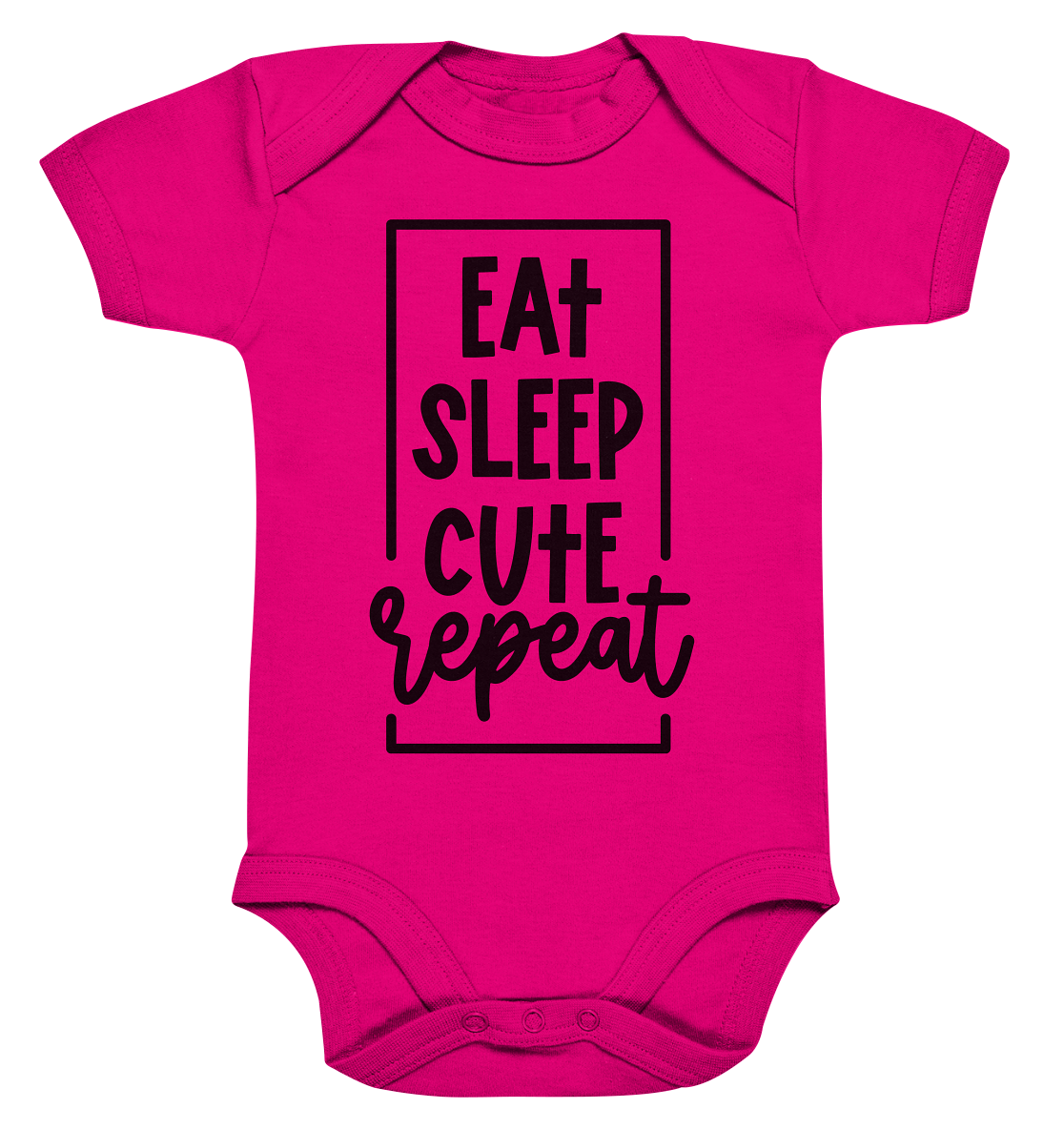 eat sleep cute repeat - Organic Baby Bodysuite
