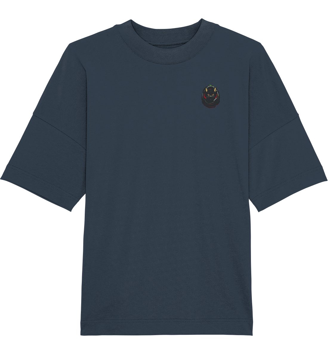 Black Cat Pocket - Organic Oversize Shirt (Stick)
