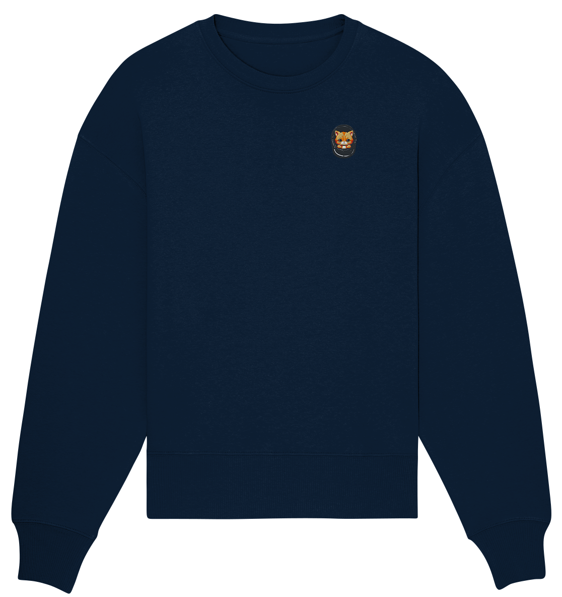 Tiger Cat Pocket - Organic Oversize Sweatshirt (Stick)