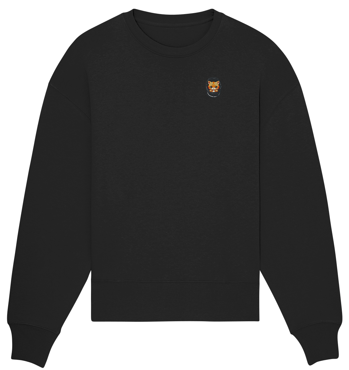Tiger Cat Pocket - Organic Oversize Sweatshirt (Stick)