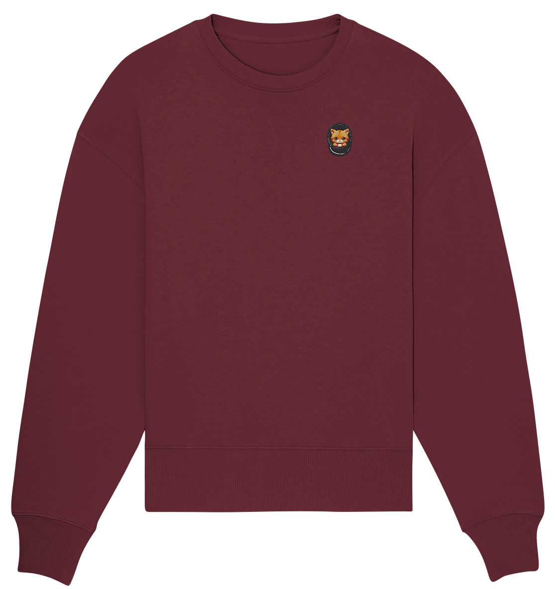 Tiger Cat Pocket - Organic Oversize Sweatshirt (Stick)