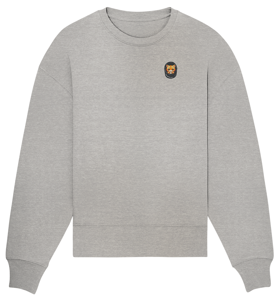 Tiger Cat Pocket - Organic Oversize Sweatshirt (Stick)