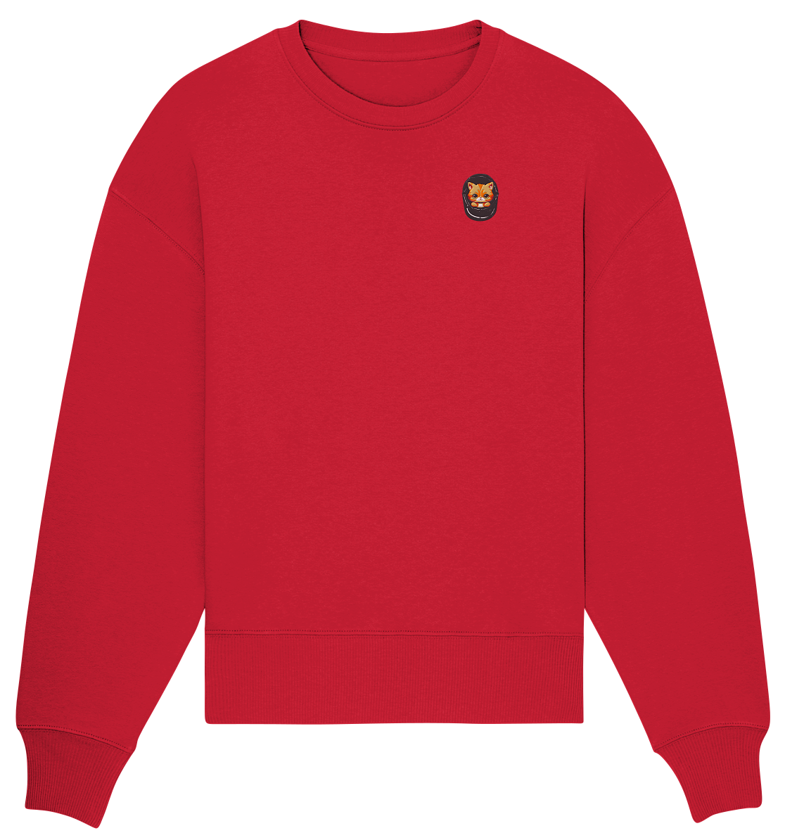 Tiger Cat Pocket - Organic Oversize Sweatshirt (Stick)