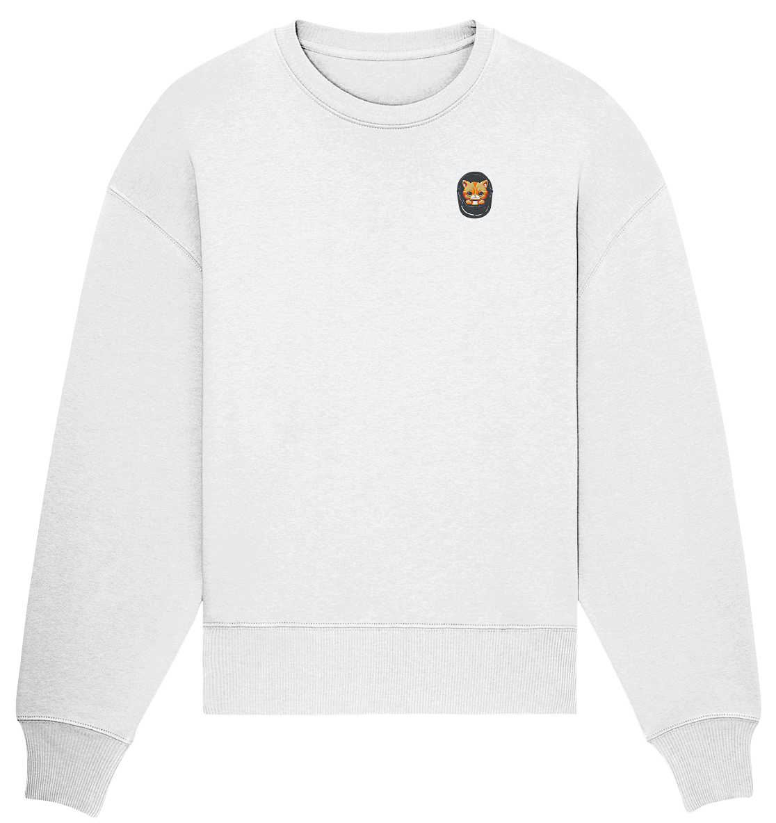 Tiger Cat Pocket - Organic Oversize Sweatshirt (Stick)