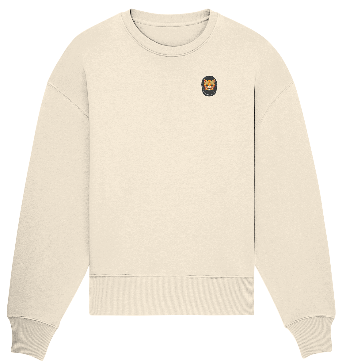 Tiger Cat Pocket - Organic Oversize Sweatshirt (Stick)