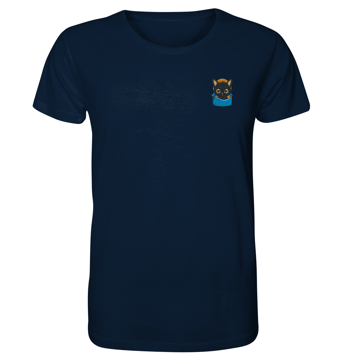Black Cat Pocket - Organic Shirt (Stick)