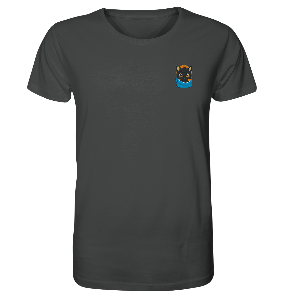 Black Cat Pocket - Organic Shirt (Stick)