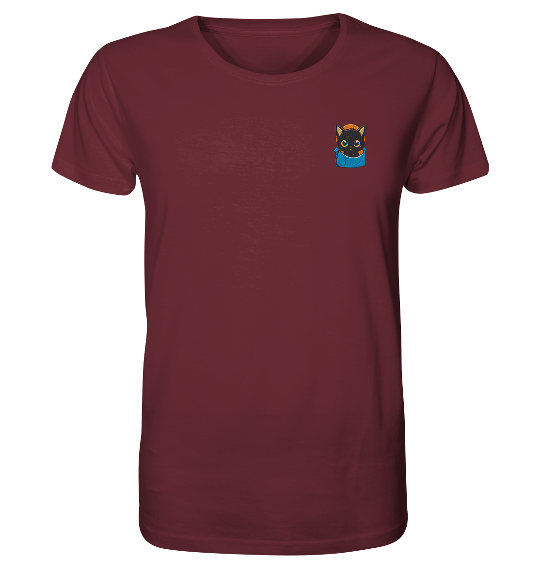 Black Cat Pocket - Organic Shirt (Stick)