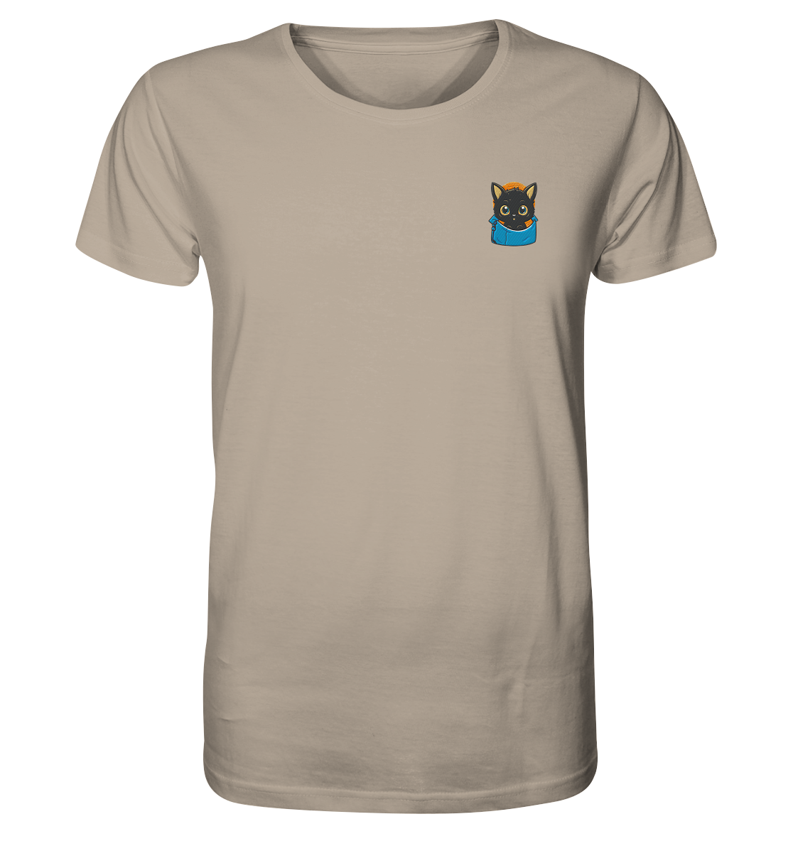 Black Cat Pocket - Organic Shirt (Stick)