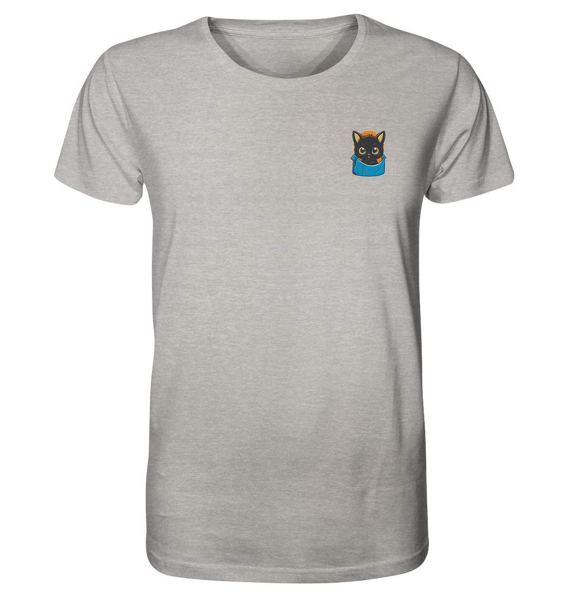 Black Cat Pocket - Organic Shirt (Stick)