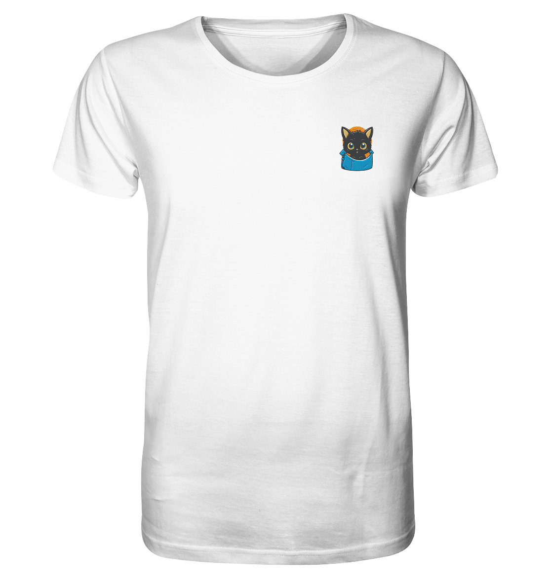 Black Cat Pocket - Organic Shirt (Stick)