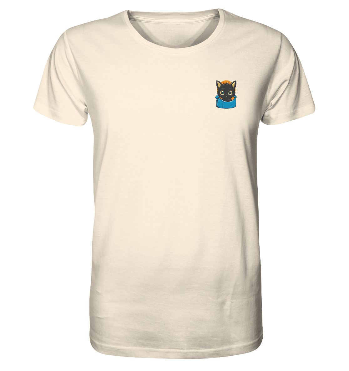 Black Cat Pocket - Organic Shirt (Stick)