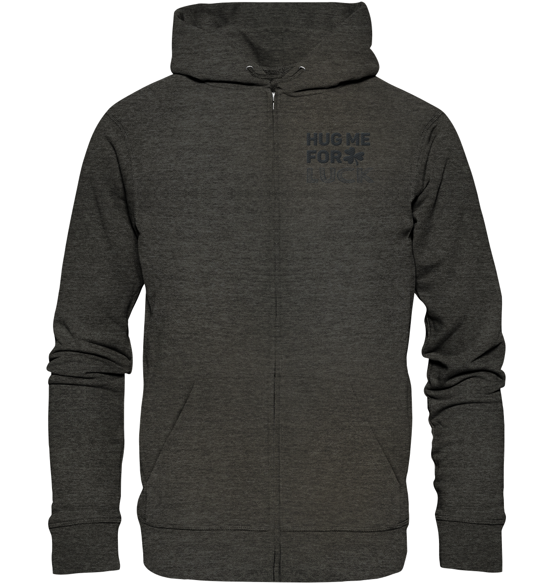 Hug me for luck - Organic Zipper (Stick)