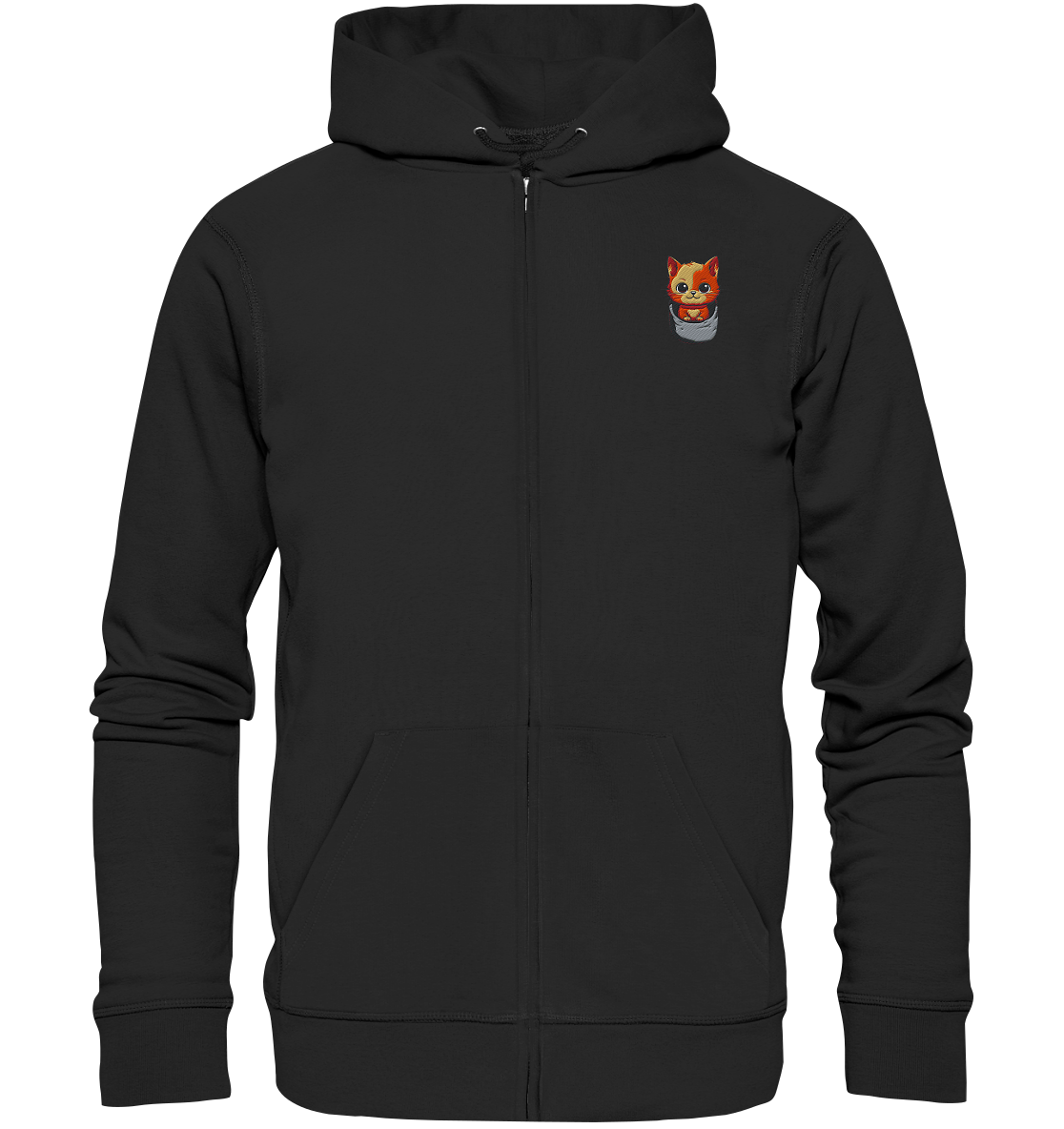 Tiger Cat Pocket - Organic Zipper (Stick)