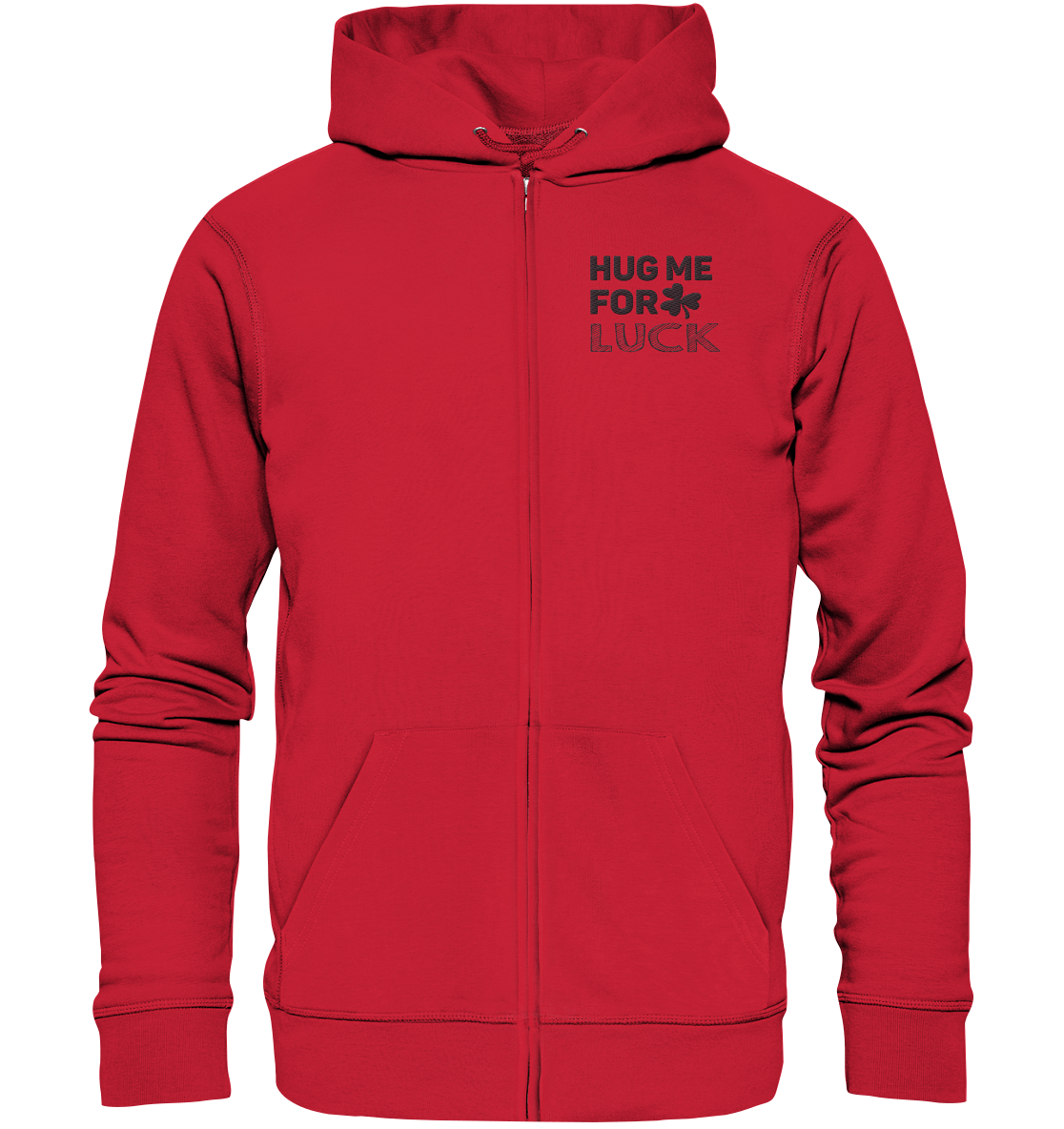 Hug me for luck - Organic Zipper (Stick)