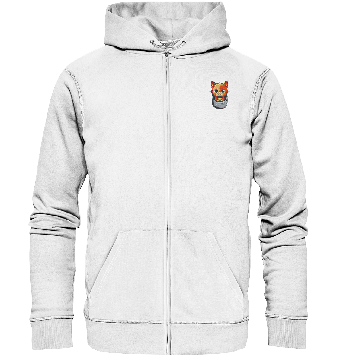 Tiger Cat Pocket - Organic Zipper (Stick)
