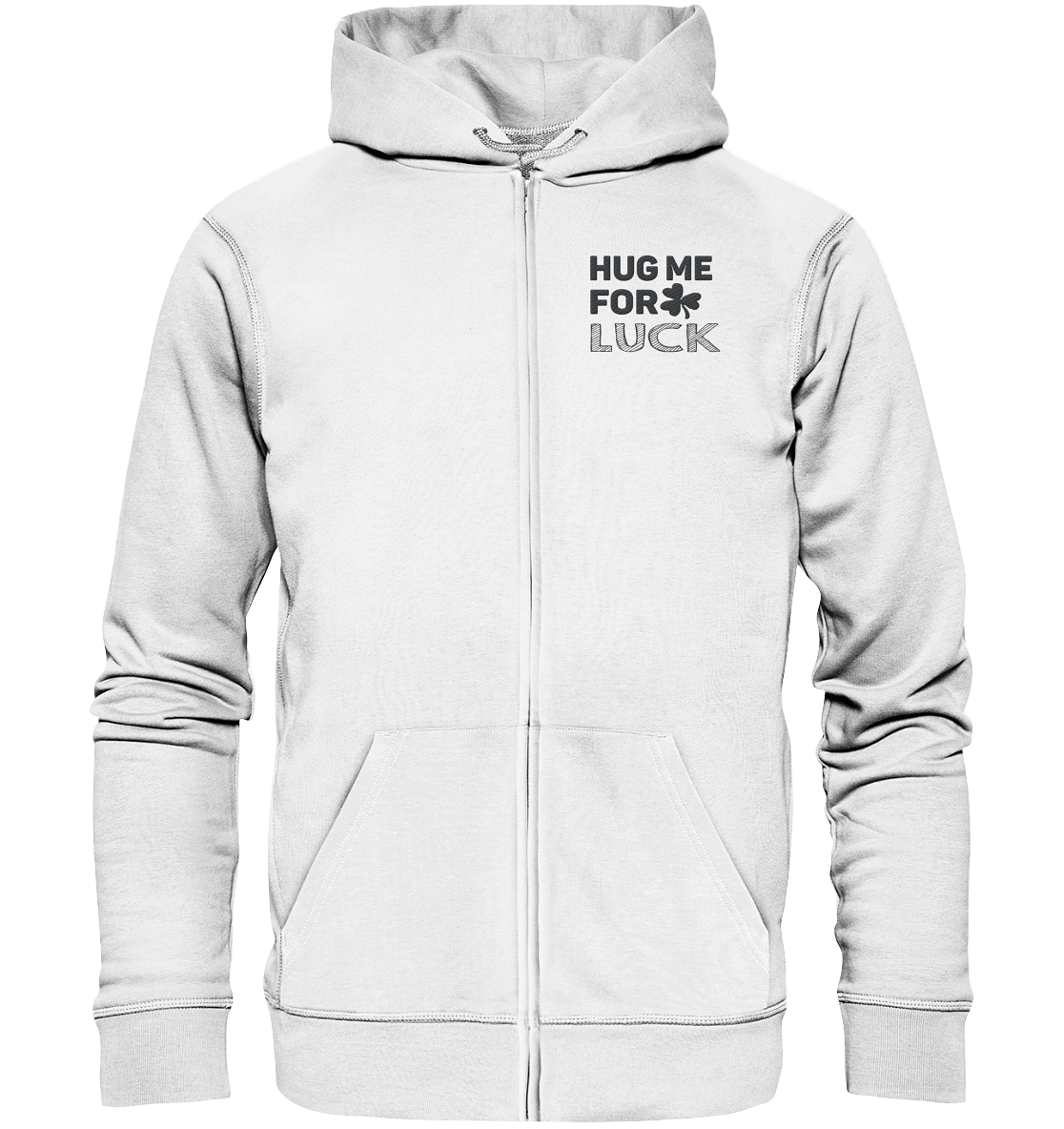 Hug me for luck - Organic Zipper (Stick)