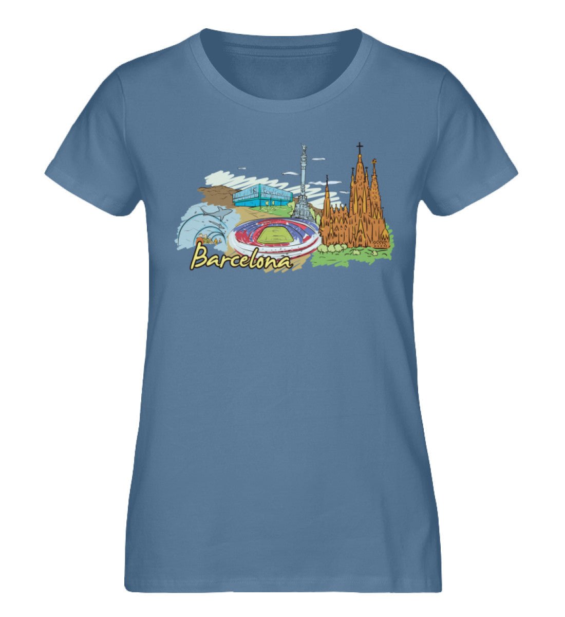 Barcelona - Damen Premium Organic Shirt - AQ.Vogue