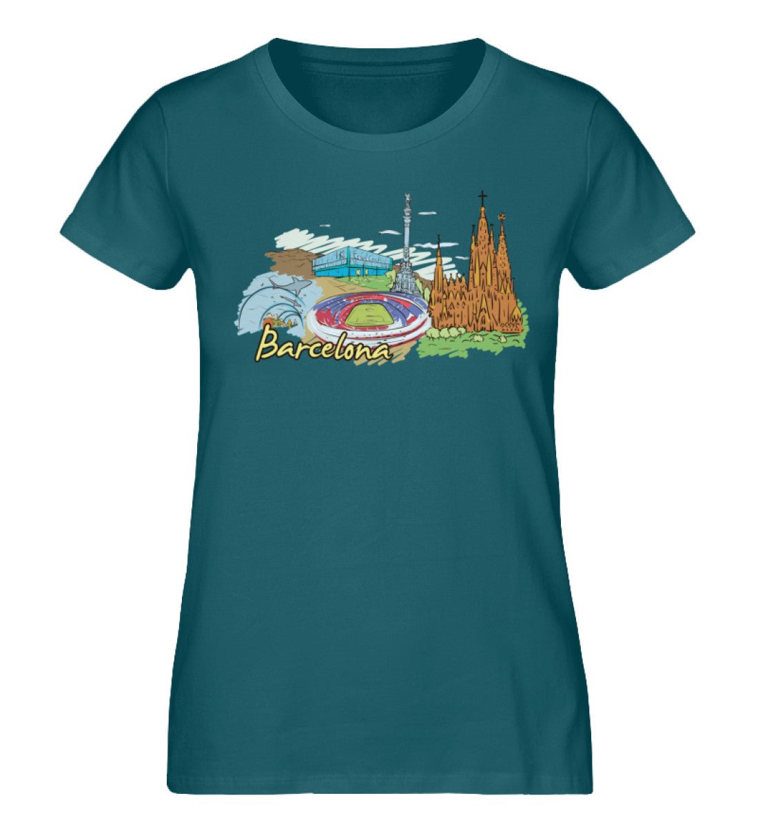 Barcelona - Damen Premium Organic Shirt - AQ.Vogue
