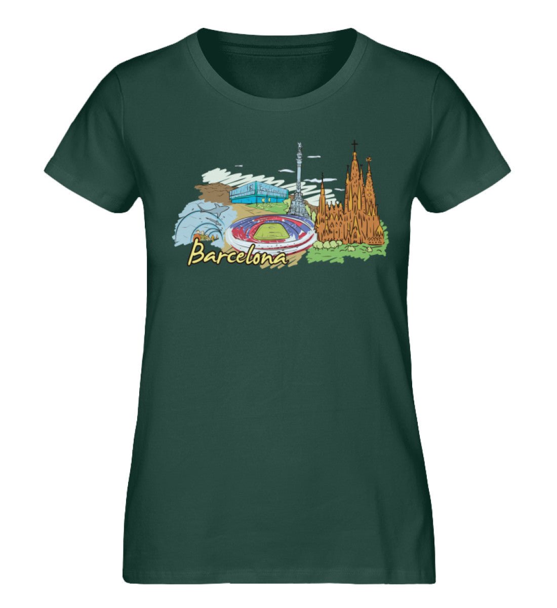 Barcelona - Damen Premium Organic Shirt - AQ.Vogue