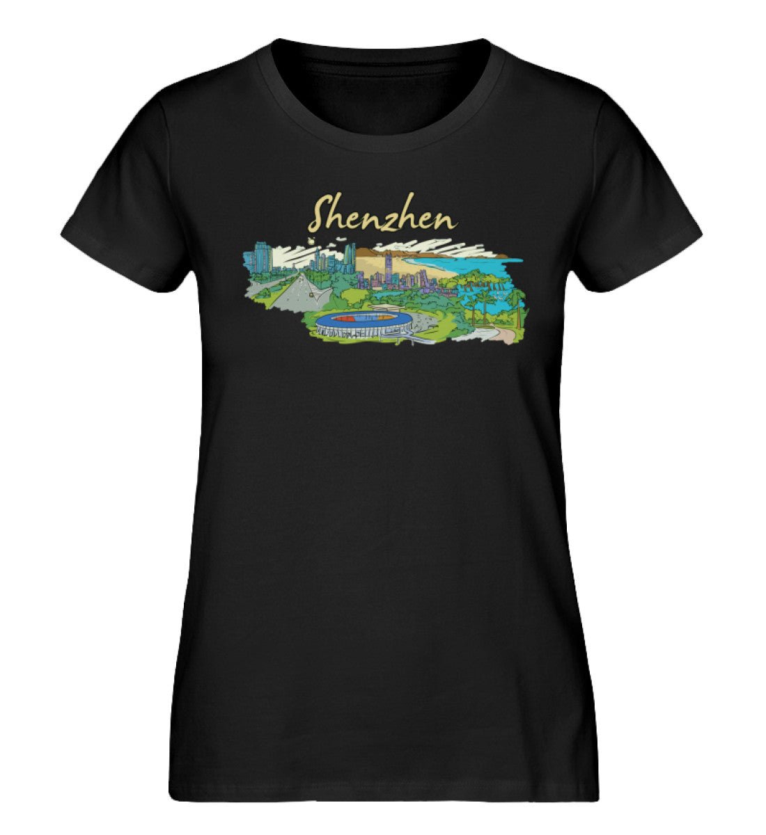 Shenzhen - Damen Premium Organic Shirt - AQ.Vogue
