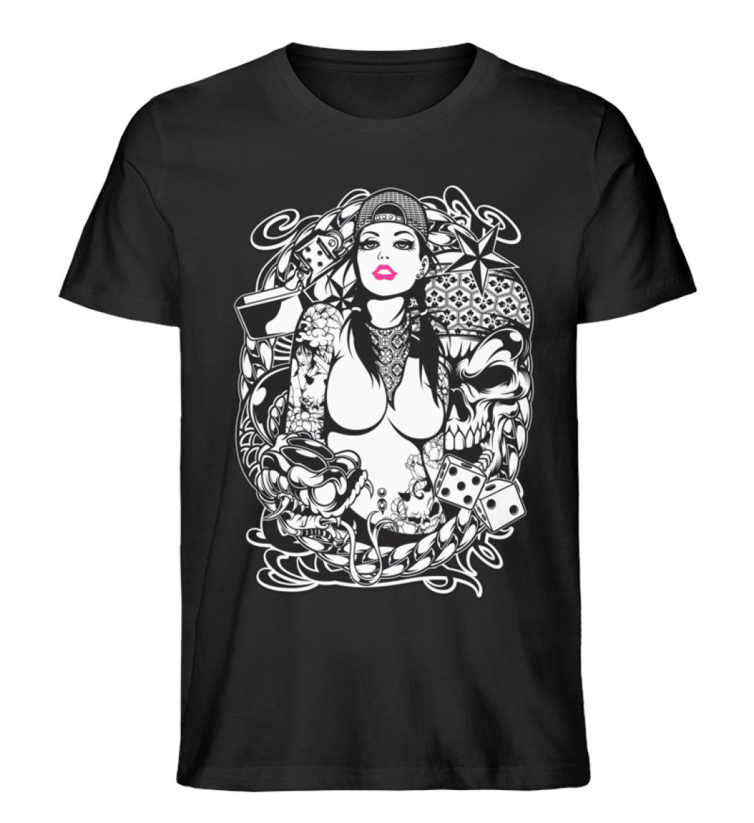Skull Girl - Herren Premium Organic Shirt - AQ.Vogue