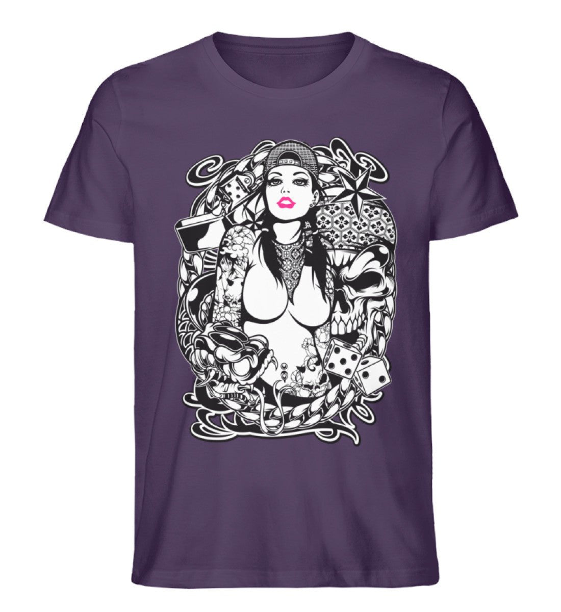 Skull Girl - Herren Premium Organic Shirt - AQ.Vogue