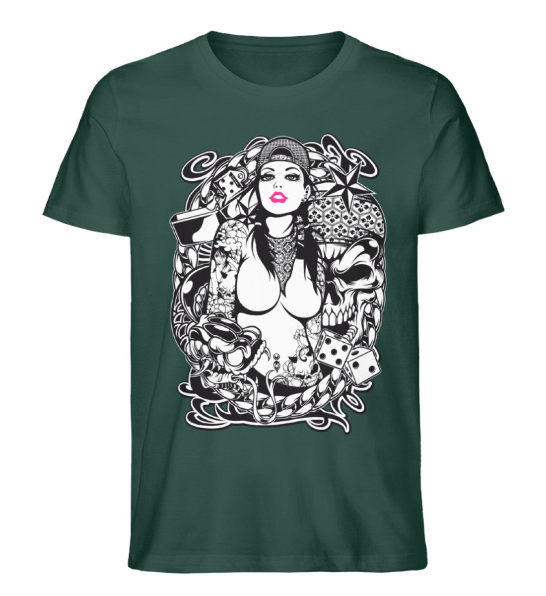 Skull Girl - Herren Premium Organic Shirt - AQ.Vogue
