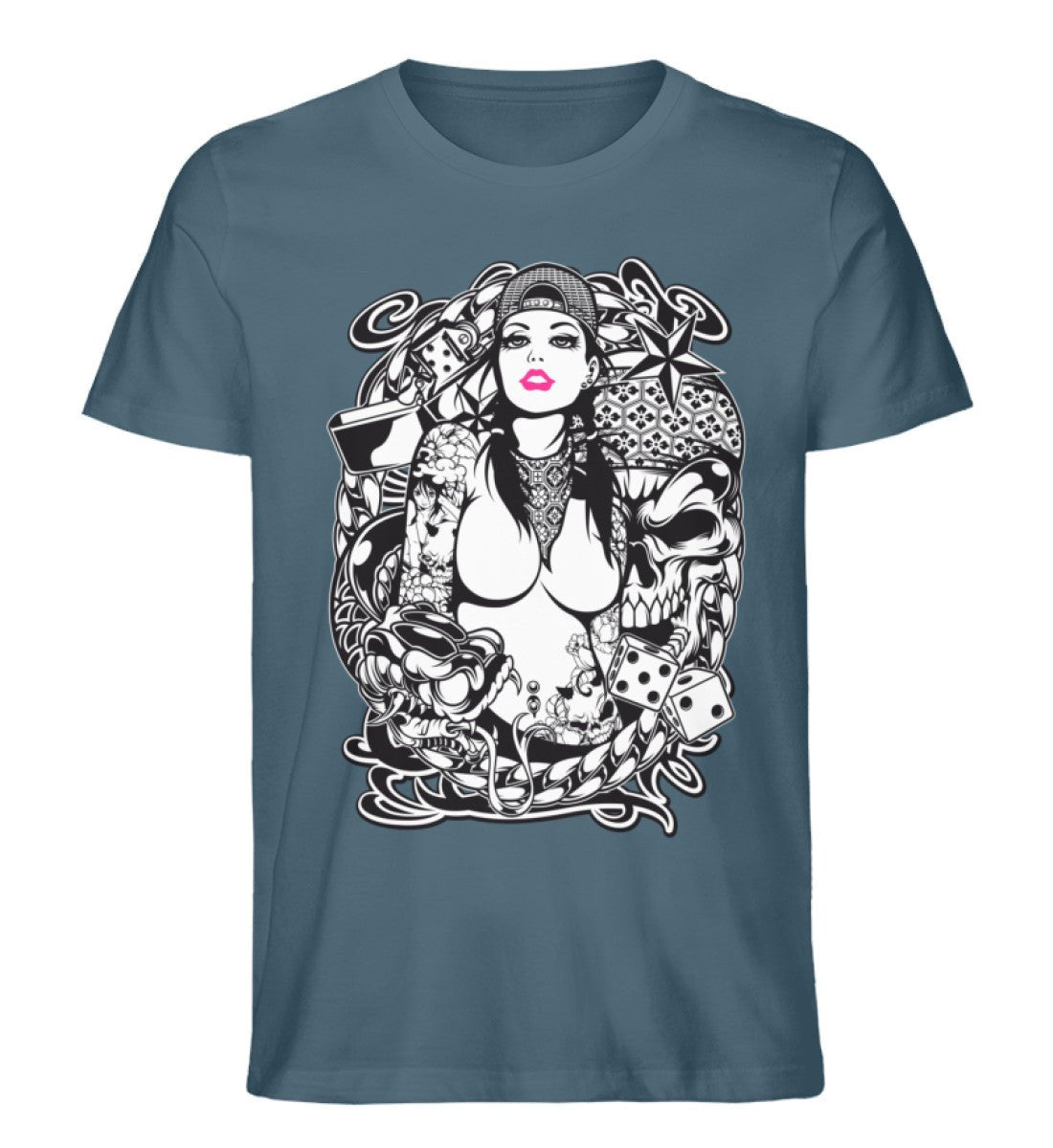 Skull Girl - Herren Premium Organic Shirt - AQ.Vogue