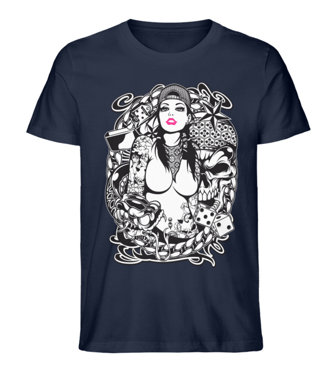 Skull Girl - Herren Premium Organic Shirt - AQ.Vogue