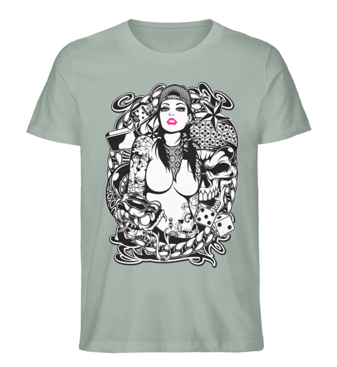 Skull Girl - Herren Premium Organic Shirt - AQ.Vogue
