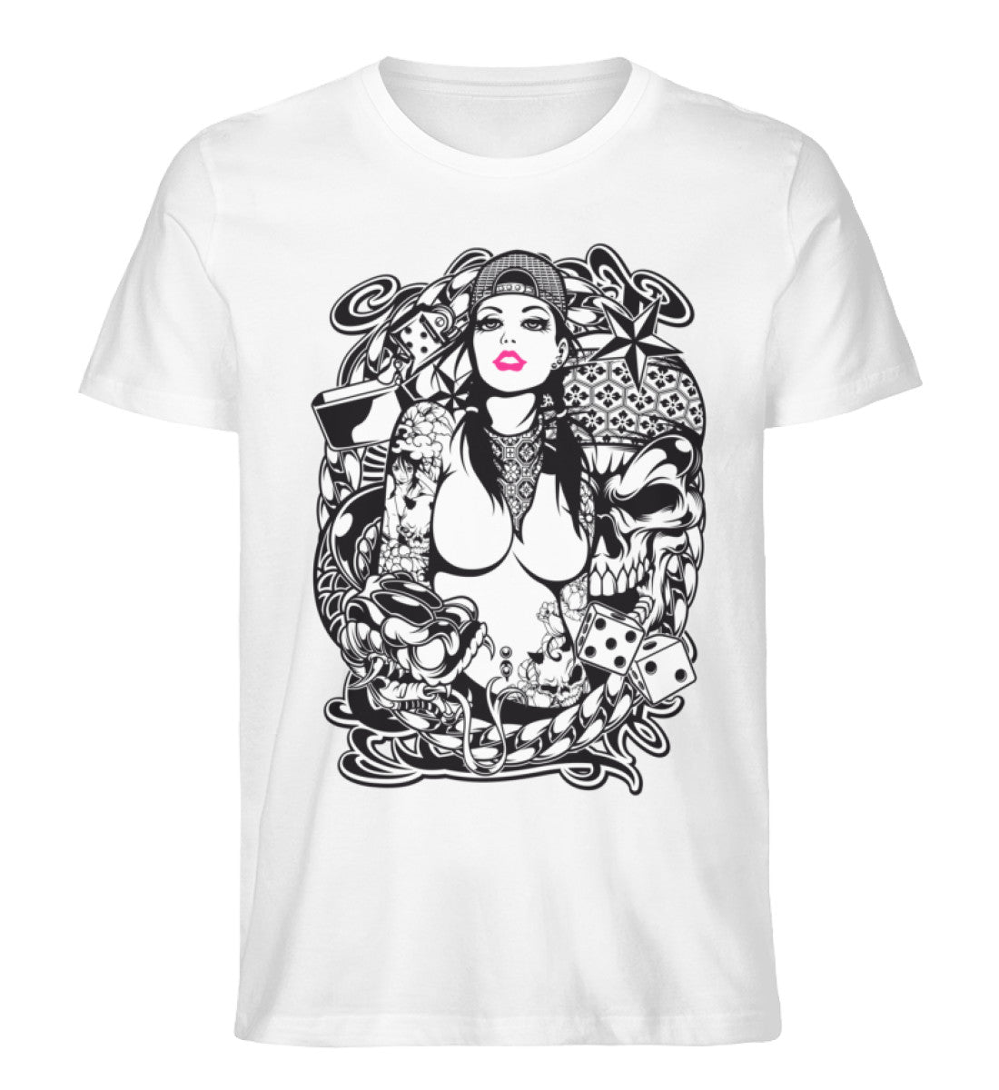 Skull Girl - Herren Premium Organic Shirt - AQ.Vogue