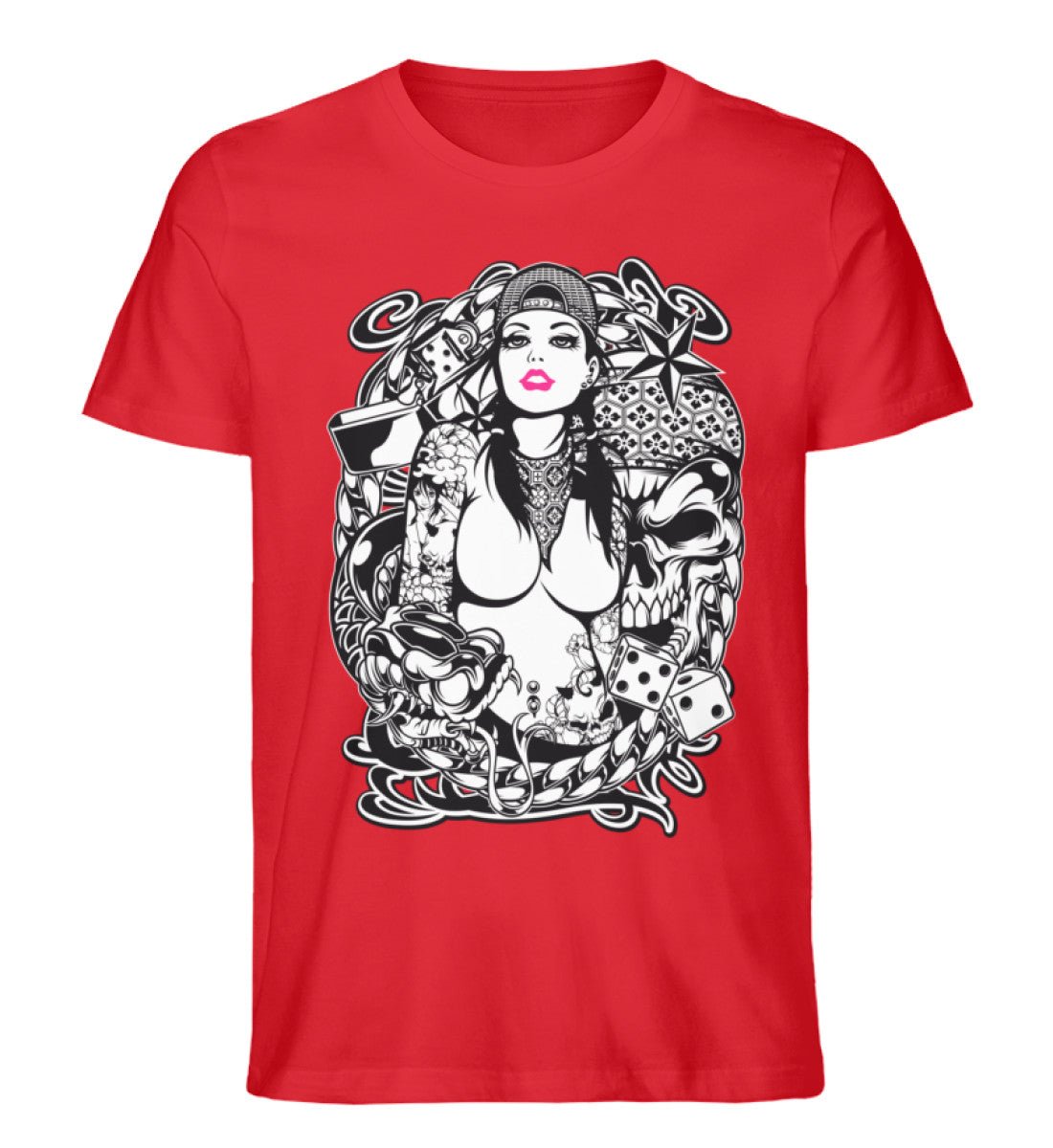 Skull Girl - Herren Premium Organic Shirt - AQ.Vogue