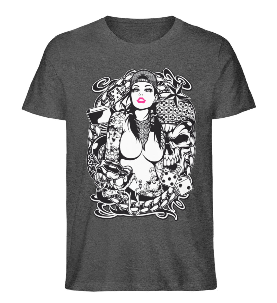 Skull Girl - Herren Premium Organic Shirt - AQ.Vogue