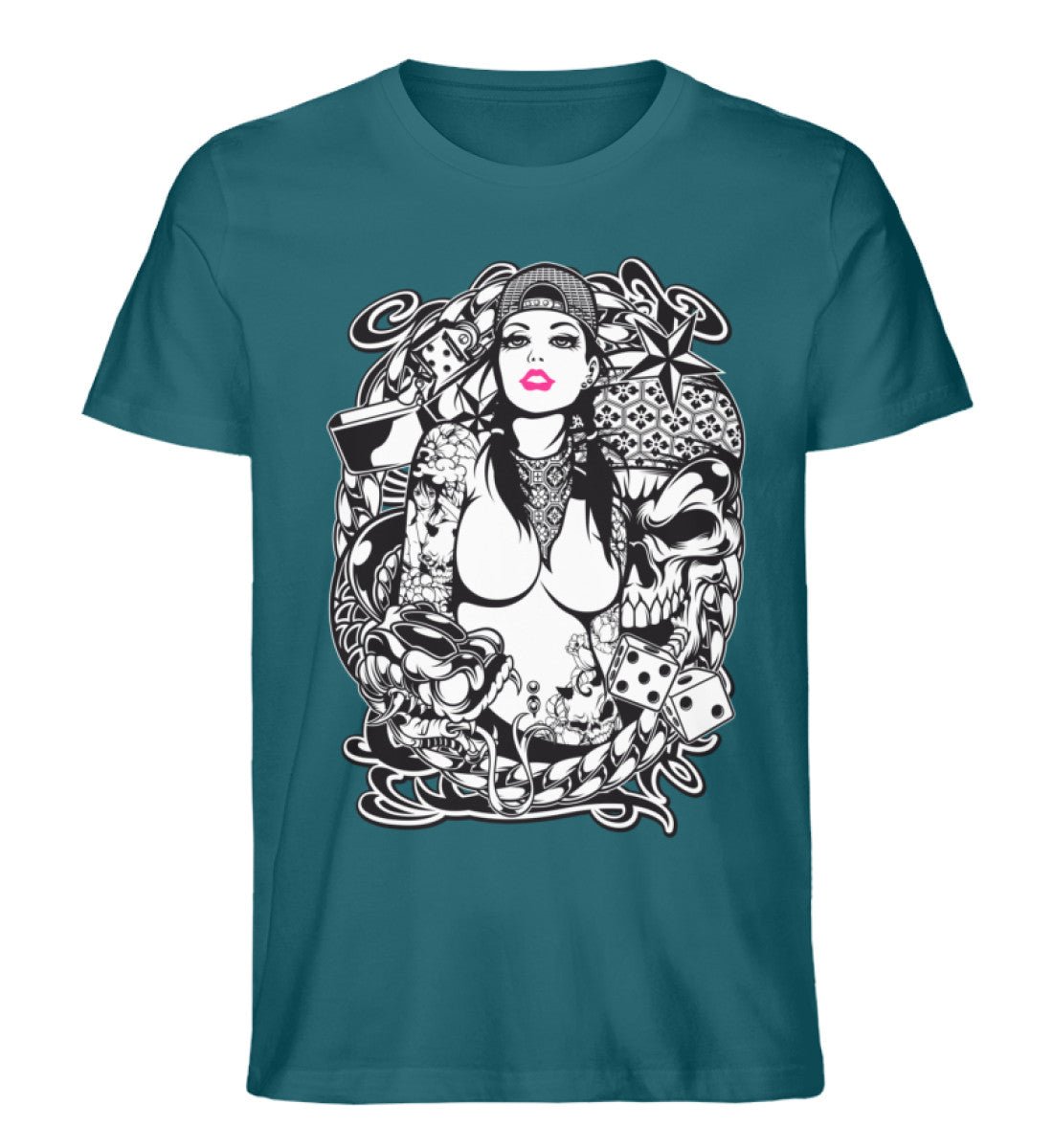 Skull Girl - Herren Premium Organic Shirt - AQ.Vogue