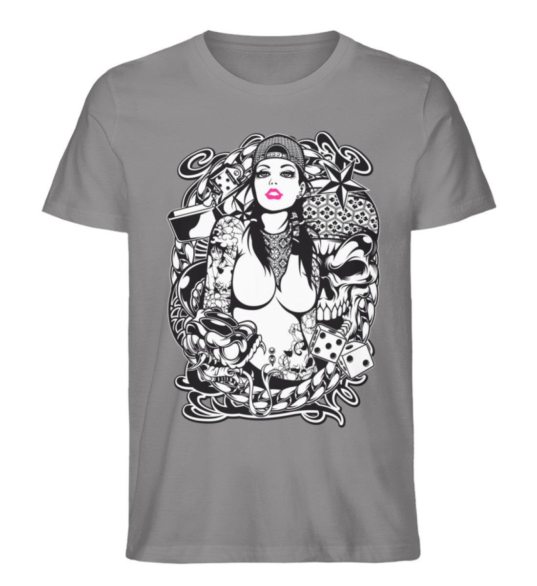 Skull Girl - Herren Premium Organic Shirt - AQ.Vogue