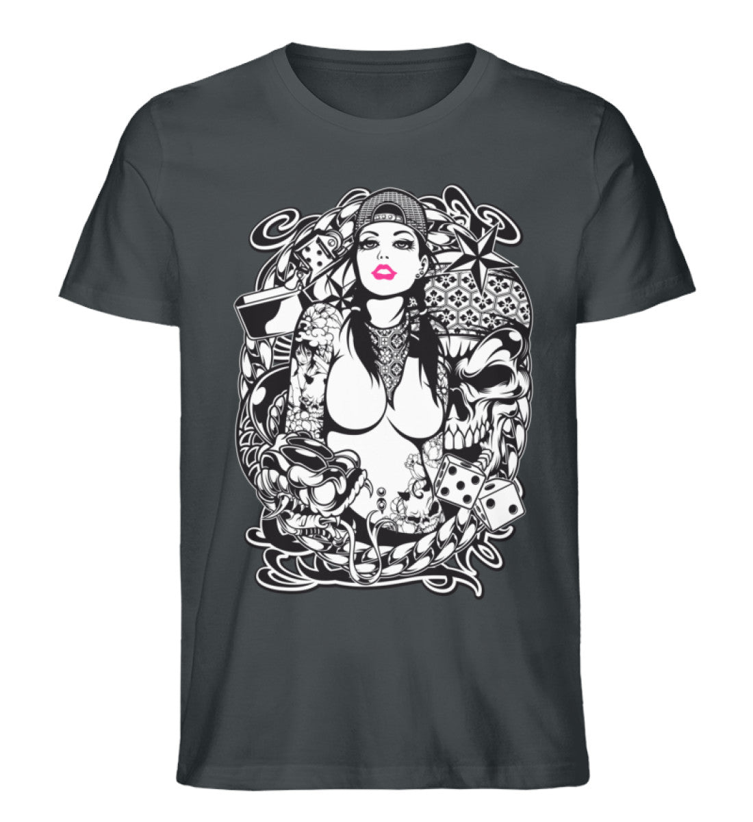 Skull Girl - Herren Premium Organic Shirt - AQ.Vogue