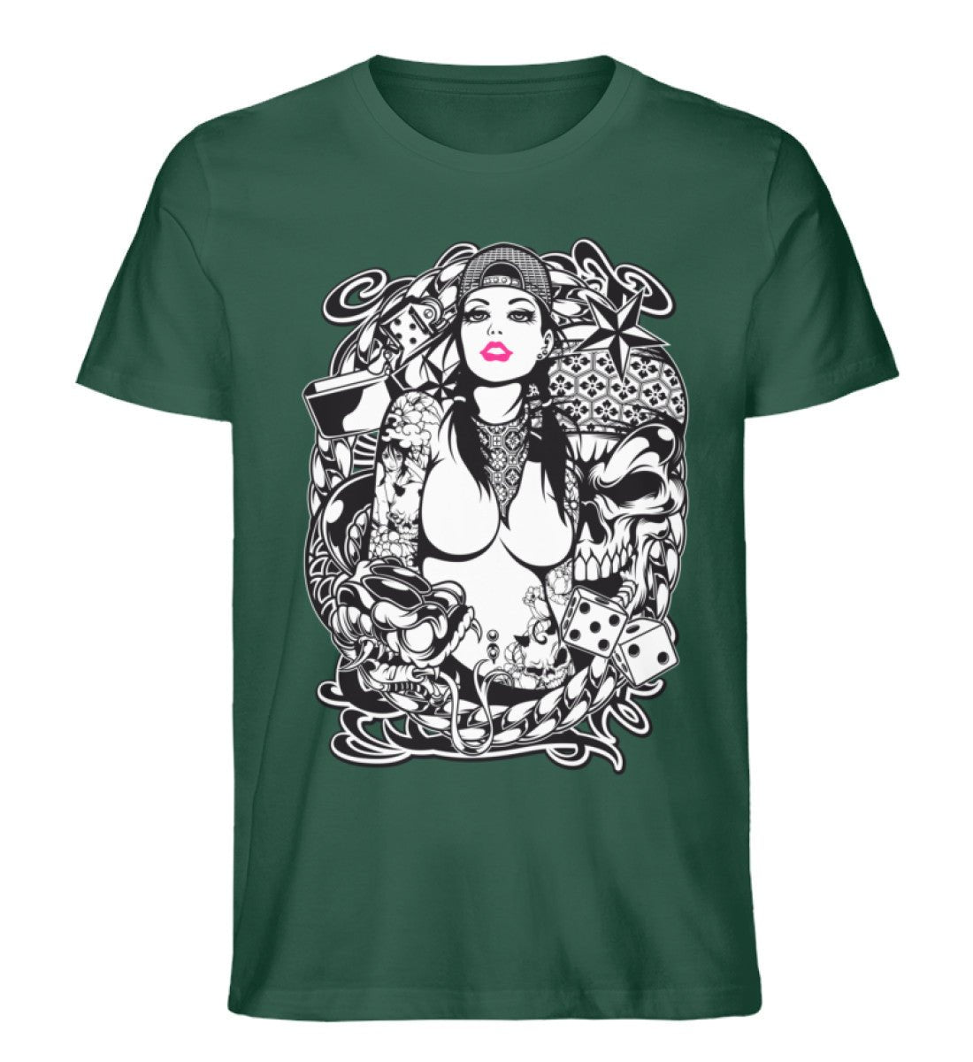 Skull Girl - Herren Premium Organic Shirt - AQ.Vogue
