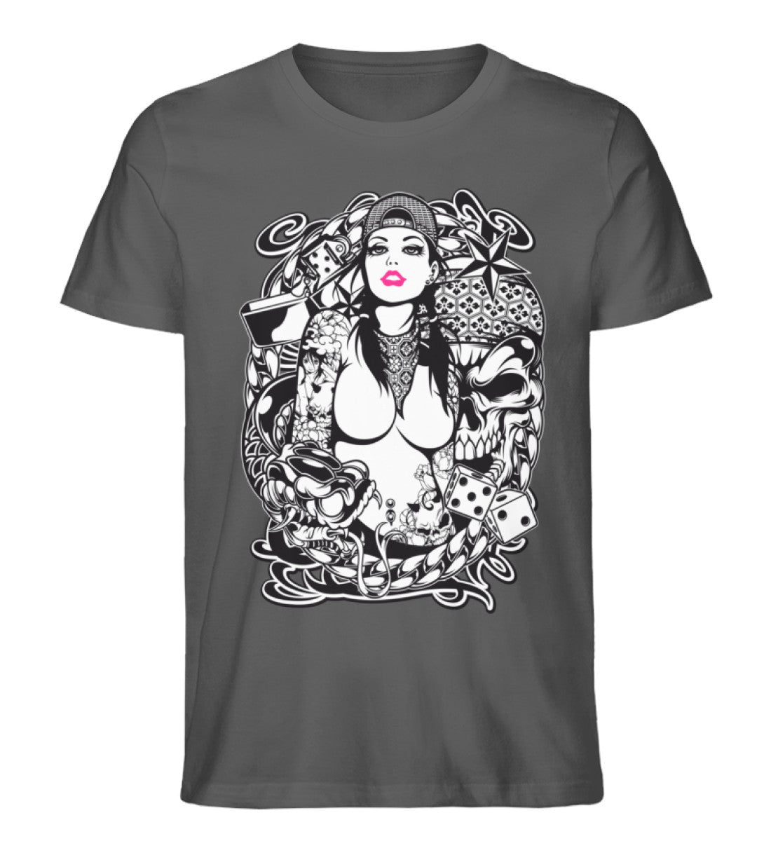 Skull Girl - Herren Premium Organic Shirt - AQ.Vogue