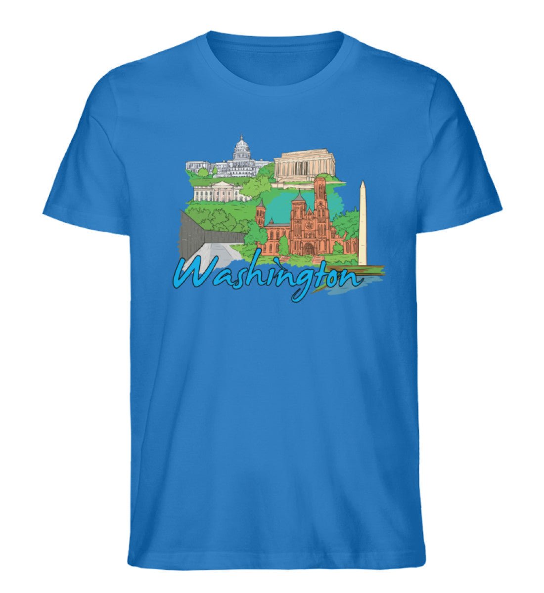 Washington DC Tshirt, Washington capitol design, washington momuments, capitol of usa - Herren Premium Organic Shirt - AQ.Vogue